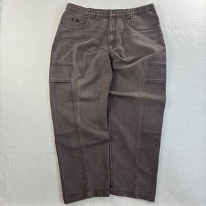 Vintage Karl Kani Baggy Jeans Mens 42x34 Brown Cargo Loose Heavy Relaxed Y2K